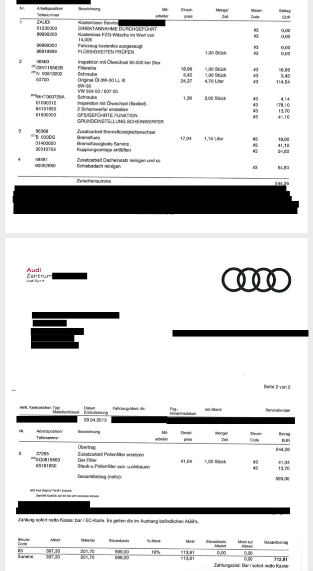 Inspektion / Was muss gemacht werden & Kosten - Allgemeine Fragen